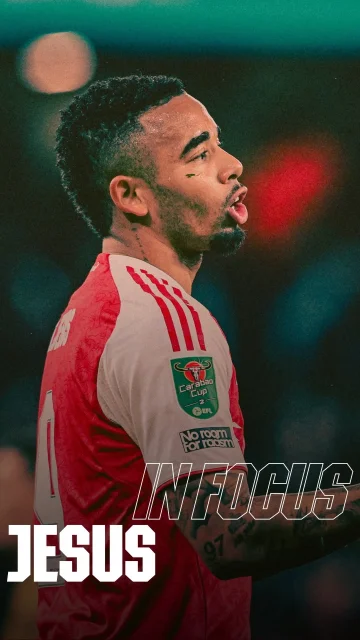 🎶 The Arsenal number nine! 🎶⁣
⁣
We focused on Gabby as he made his 100th appearance in red and white 👏