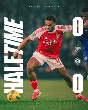 Goalless after the first 4️⃣5️⃣

Let’s up the tempo in the second half, Gunners 📈