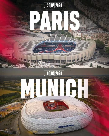 𝑶𝒏 𝒕𝒐 𝒕𝒉𝒆 𝒔𝒆𝒎𝒊-𝒇𝒊𝒏𝒂𝒍𝒔! 🏆🔥

🇫🇷 28.04.2026
🇩🇪 06.05.2026