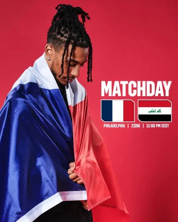 It’s 𝗠𝗔𝗧𝗖𝗛𝗗𝗔𝗬 🌎✨

🇦🇹 𝗞𝗼𝗻𝗿𝗮𝗱 𝗟𝗮𝗶𝗺𝗲𝗿 and Austria take on Argentina.

🇫🇷 𝗠𝗶𝗰𝗵𝗮𝗲𝗹 𝗢𝗹𝗶𝘀𝗲 and 𝗗𝗮𝘆𝗼𝘁 𝗨𝗽𝗮𝗺𝗲𝗰𝗮𝗻𝗼 face Iraq tonight.

🇸🇳 𝗡𝗶𝗰𝗼𝗹𝗮𝘀 𝗝𝗮𝗰𝗸𝘀𝗼𝗻 and 𝗕𝗮𝗿𝗮 𝗦𝗮𝗽𝗼𝗸𝗼 𝗡𝗱𝗶𝗮𝘆𝗲 take on Norway with Senegal.

Good luck, @konradlaimer, @m.olise, @upamecano, @jackson.nj11 and @barasapoko39! 🤗🍀