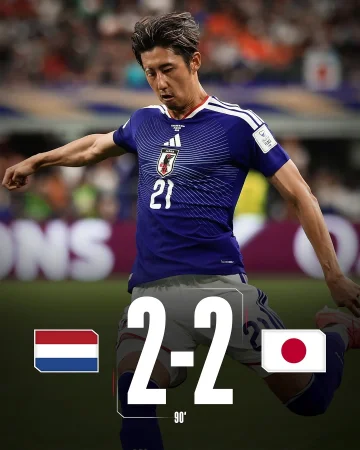 A point to start Japan’s World Cup campaign. 🇯🇵

Japan fight back to earn a 2-2 draw against the Netherlands – Hiroki Ito plays the full 90 minutes. 👏