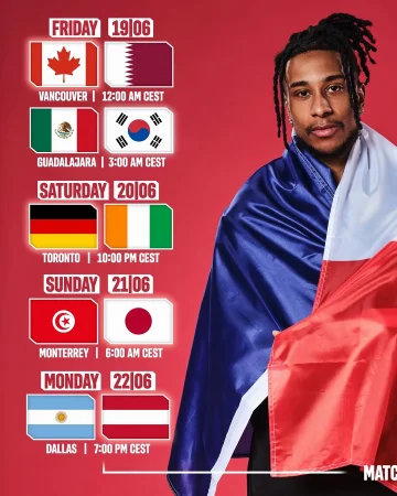 🌎 𝐌𝐀𝐓𝐂𝐇𝐃𝐀𝐘 𝟐 – 𝐋𝐞𝐭’𝐬 𝐠𝐨! 🏆

The tension is mounting in the group stage. 🔥
Good luck, boys! 🙏 #WorldCup