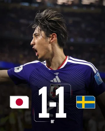 Japan and Sweden share the points after a 1-1 draw. Japan secure second place in the group and advance to the Round of 32. 💪🇯🇵
