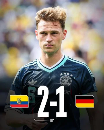 🇩🇪 Germany suffer a 2-1 defeat against Ecuador.

However, the German national team still advance to the Round of 32 as group winners. 💪