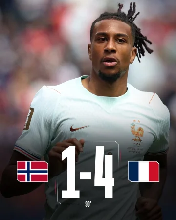 France finish the group stage with a 4-1 win over Norway. 🇫🇷🔥

Michael and Upa are through to the round of 32 as group winners. 👏