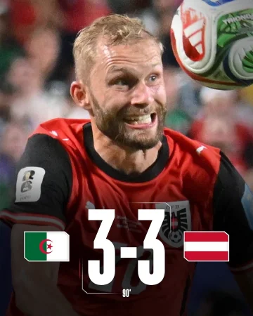 WHAT A FINISH! 🤯🤯🤯

Austria seal their place in the knockout stage with a dramatic late equaliser to make it 3-3 against Algeria. 👏