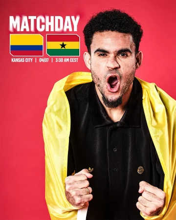 𝑰𝒕’𝒔 𝑳𝒖𝒄𝒉𝒐’𝒔 𝒕𝒖𝒓𝒏 𝒕𝒐𝒏𝒊𝒈𝒉𝒕! 🇨🇴👊 

Colombia take on Ghana in search of a spot in R16. 🔥