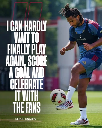 '𝘐'𝘮 𝘮𝘢𝘬𝘪𝘯𝘨 𝘱𝘳𝘰𝘨𝘳𝘦𝘴𝘴 𝘦𝘷𝘦𝘳𝘺 𝘥𝘢𝘺'

Serge Gnabry talks about his rehab, mental challenges and the motivation to get back on the pitch with the team soon. ⚽

Read the full interview here 👉 Link in Bio!