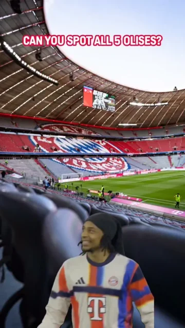@m.olise everywhere at the Allianz Arena. 🏟️🤭

Can you spot all 5 Michaels? 👀