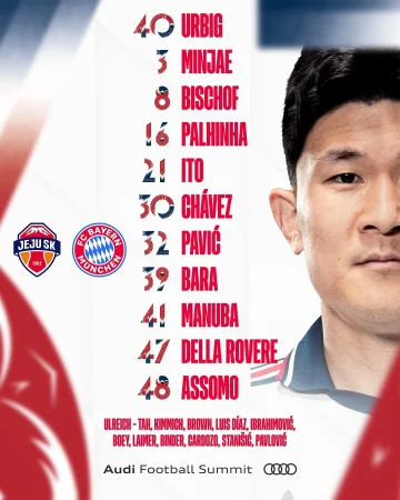 𝙊𝙐𝙍 𝙎𝙏𝘼𝙍𝙏𝙄𝙉𝙂 𝙓𝙄 for the Audi Football Summit 🆚 Jeju SK FC ⚽️🔥 

🎥 Watch the match live on our channels! Link in bio! 

#AudiFCBTour