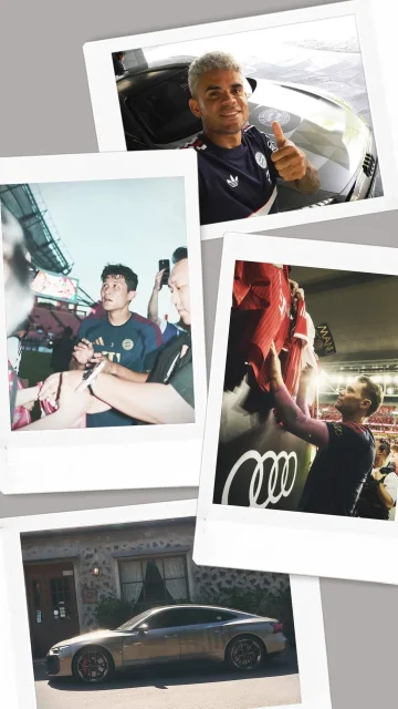 Lucho, Minjae, Giovanne, Jona & co. took 10 very special pics just for you during the 10th Audi Summer Tour! 📸 What do you think?​
#AudiFCBTour

𝖠𝗎𝖽𝗂 𝖱𝖲 𝖾-𝗍𝗋𝗈𝗇 𝖦𝖳: 𝖯𝗈𝗐𝖾𝗋 𝖼𝗈𝗇𝗌𝗎𝗆𝗉𝗍𝗂𝗈𝗇 (𝖼𝗈𝗆𝖻𝗂𝗇𝖾𝖽): 21.1 – 18.4 𝗄𝖶𝗁/100 𝗄𝗆, 𝖢𝖮₂ 𝖾𝗆𝗂𝗌𝗌𝗂𝗈𝗇𝗌 (𝖼𝗈𝗆𝖻𝗂𝗇𝖾𝖽): 0 𝗀/𝗄𝗆; 𝖢𝖮₂ 𝖼𝗅𝖺𝗌𝗌: 𝖠.​ 𝖳𝗁𝖾 𝖽𝖾𝖼𝖺𝗅 𝗈𝖿 𝗍𝗁𝖾 𝗏𝖾𝗁𝗂𝖼𝗅𝖾 𝗂𝗅𝗅𝗎𝗌𝗍𝗋𝖺𝗍𝖾𝖽 𝗂𝗌 𝖼𝗎𝗋𝗋𝖾𝗇𝗍𝗅𝗒 𝗇𝗈𝗍 𝖺𝗏𝖺𝗂𝗅𝖺𝖻𝗅𝖾 𝖾𝗂𝗍𝗁𝖾𝗋 𝖺𝗌 𝗌𝗍𝖺𝗇𝖽𝖺𝗋𝖽 𝗈𝗋 𝗈𝗉𝗍𝗂𝗈𝗇𝖺𝗅 𝖾𝗊𝗎𝗂𝗉𝗆𝖾𝗇𝗍.