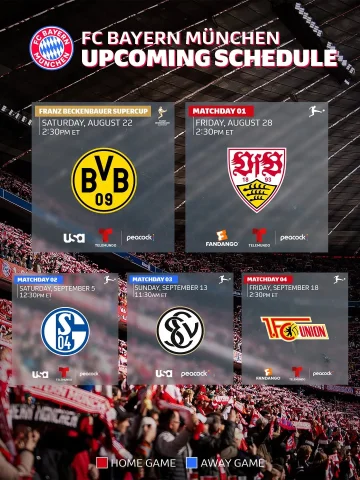 A new season starts now for FC Bayern 🔥🔴 
Here’s where to watch in the USA 🇺🇸📺

#BundesligaAmericas