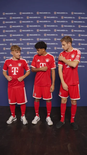 Looking sharp. Very sharp. 😍 Lenny, Nene and Josip getting into Oktoberfest spirit with @paulaner! 🍺🥨