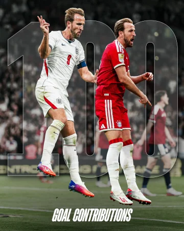 𝗔 𝗴𝗲𝗻𝗲𝗿𝗮𝘁𝗶𝗼𝗻𝗮𝗹 𝗳𝗼𝗼𝘁𝗯𝗮𝗹𝗹𝗲𝗿: 𝗛𝗮𝗿𝗿𝘆 𝗞𝗮𝗻𝗲 🌟

100 G/As since the 2025 Club World Cup! 🤯📈