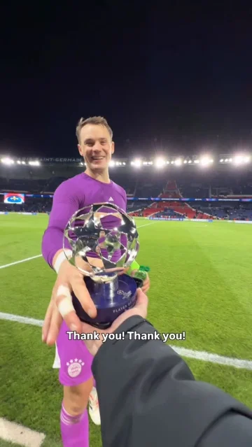 𝐏𝐋𝐀𝐘𝐄𝐑 𝐎𝐅 𝐓𝐇𝐄 𝐌𝐀𝐓𝐂𝐇!
Congrats, Manu! Well deserved! 👏