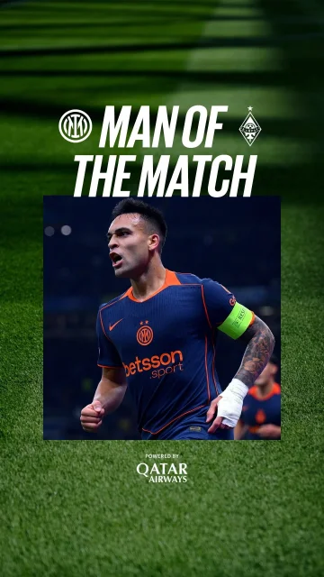 Breaks the deadlock. Scores with grit 💥
Lautaro Martínez is your @qatarairways #MOTM from last night’s UCL clash 💫