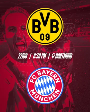 🏆 𝑺𝒖𝒑𝒆𝒓𝒄𝒖𝒑 𝒗𝒔. 𝑫𝒐𝒓𝒕𝒎𝒖𝒏𝒅 ⚔️
2026 Franz Beckenbauer Supercup will take place on August 22 in Dortmund! 🔥