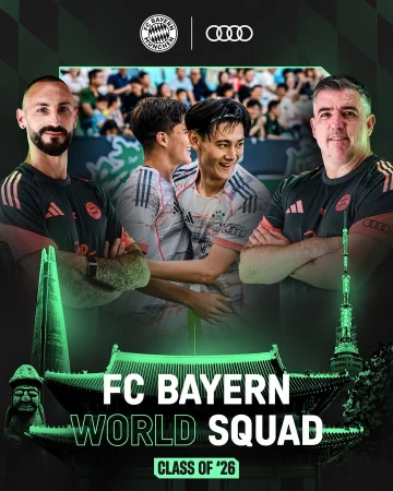 The FC Bayern World Squad is back for Season 6! 🌎⚽️
This year, the journey leads to South Korea 🇰🇷
👀 See the link in bio and story for more info.
Stay tuned on @fcbayernpathway – the channel for everything about the Class of '26!🔴
#FCBayernWorldSquad #AudiWSTour