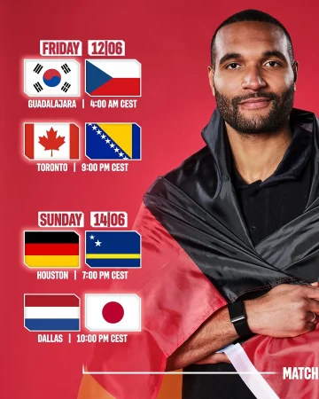 🌎🏆 𝗠𝗔𝗧𝗖𝗛𝗗𝗔𝗬 𝟭: Our boys are bound for 𝗪𝗢𝗥𝗟𝗗 𝗖𝗨𝗣 action. 🦾
Let’s back them all the way! ❤️🤍