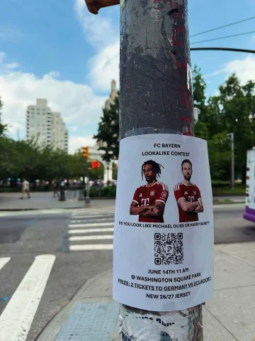 🚨🚨🚨Found this in Washington Square Park today.
Turns out looking like Michael Olise or Harry Kane could win you tickets to Germany vs Ecuador and a brand new FC Bayern jersey. See you there? 😬
#BundesligaAmericas
#WorldCup26