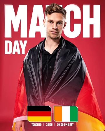 𝗦𝗲𝗰𝗼𝗻𝗱 𝗿𝗼𝘂𝗻𝗱 at the 𝗪𝗼𝗿𝗹𝗱 𝗖𝘂𝗽 for Germany 🌎✨
🇩🇪 Our boys take on Ivory Coast.
🇯🇵 Later on, Hiroki Ito and Japan face Tunisia.
Let’s go! 👊