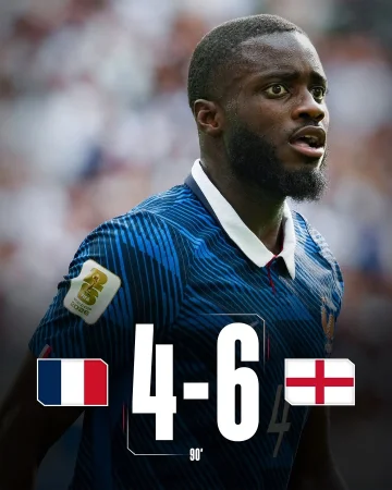 WHAT A GAME! 🤯🇫🇷🏴
England come out on top in a high-scoring clash with France. Congrats on the bronze medal, Harry! 🥉
Heads up, Michael & Upa. ❤️