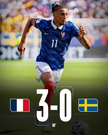 Two assists for Olise and a clean sheet for Upa as France cruise into the Round of 16 🇫🇷