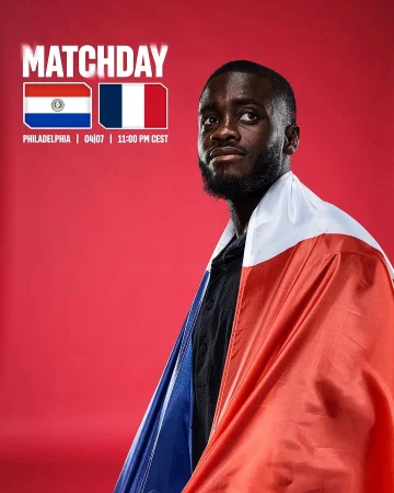 𝐑𝐨𝐮𝐧𝐝 𝐨𝐟 𝟏𝟔 𝐧𝐢𝐠𝐡𝐭 𝐟𝐨𝐫 𝐅𝐫𝐚𝐧𝐜𝐞. 🇫🇷🔥
Upa and Michael in action for Les Bleus as they chase a spot in the next round. 🔥
All eyes on our duo under the knockout lights. ✨