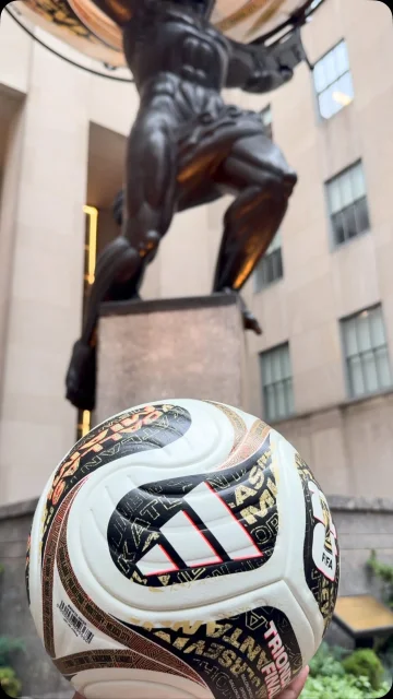 Revealed by @adidasfootball at FC Bayern’s home away from home, New York’s Rockefeller Center: the official World Cup final match ball, Trionda Final 🏆⚽️