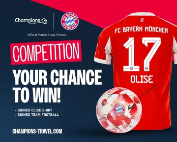 Enter to win a signed Michael Olise Shirt and a signed first team football with our official match break partner Champions Travel!⚽
Sign up to their mailing list to be the first to know details about our official FC Bayern match breaks for the season 2026/2027.📩
👉Enter with the link in our Bio