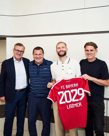 ❤️🤍 🤝 @konradlaimer
🗣️ Max Eberl: "We’re delighted Konni is continuing his journey at FC Bayern. He’s the very picture of reliability at the highest level, and with his skills and character, he’s a vital part of the team. He’s a player who inspires and motivates others, day in, day out."
