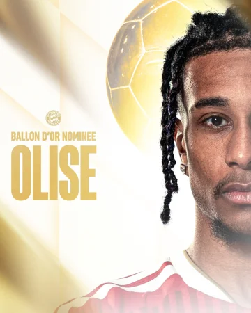 ✨ 𝑩𝑨𝑳𝑳𝑶𝑵 𝑫’𝑶𝑹 𝑵𝑶𝑴𝑰𝑵𝑬𝑬 ✨
Michael Olise is nominated for the 2026 Men’s @ballondorofficial. 🏆