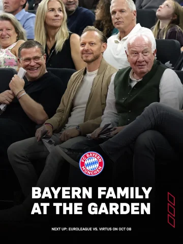 Bayern Family showing support at the Garden ❤️🤍
Next Up: @fcbayernbasketball vs. Bologna at @sapgarden | Thursday 20:00
______
We Ball Together